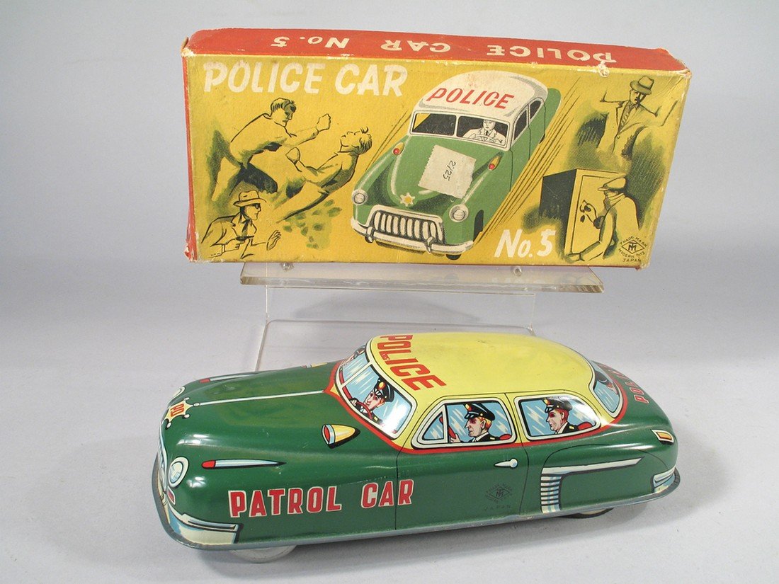Police Patrol Tin Litho Car Japan Modern Toys in Box (1 of 2)