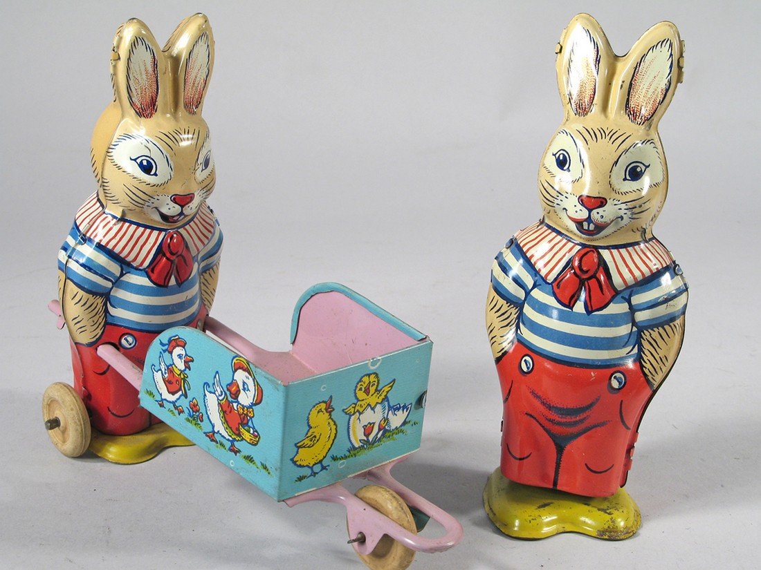 J Chein Bunny Lot Tin Litho (1 of 2)