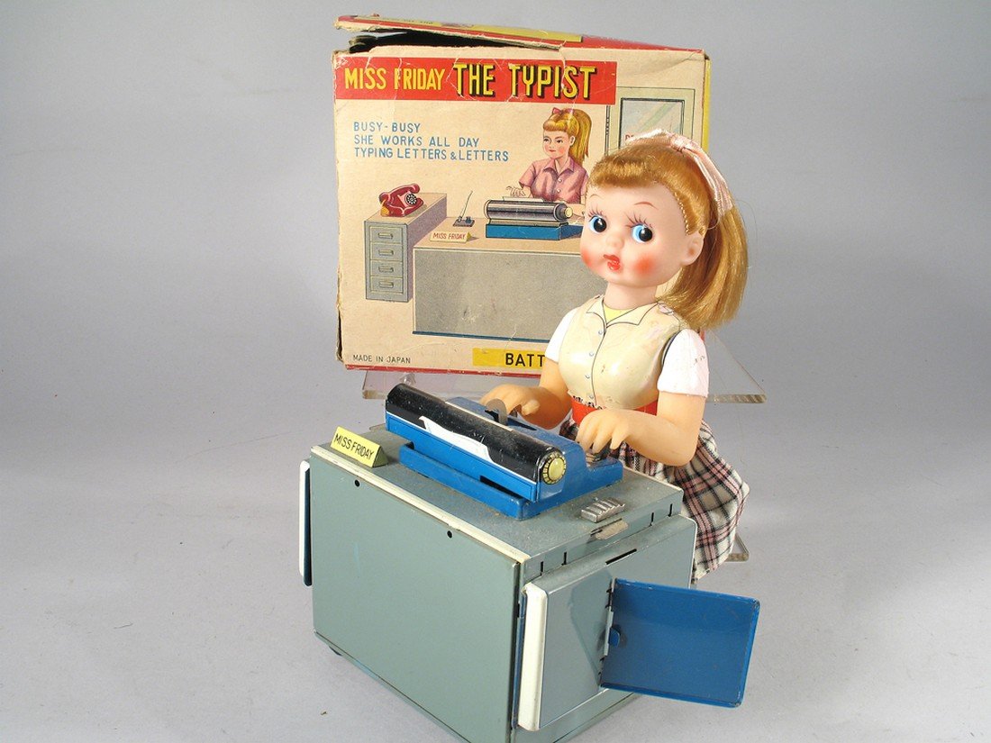 LInemar Miss Friday The Typist Tin Japan in Box (1 of 2)
