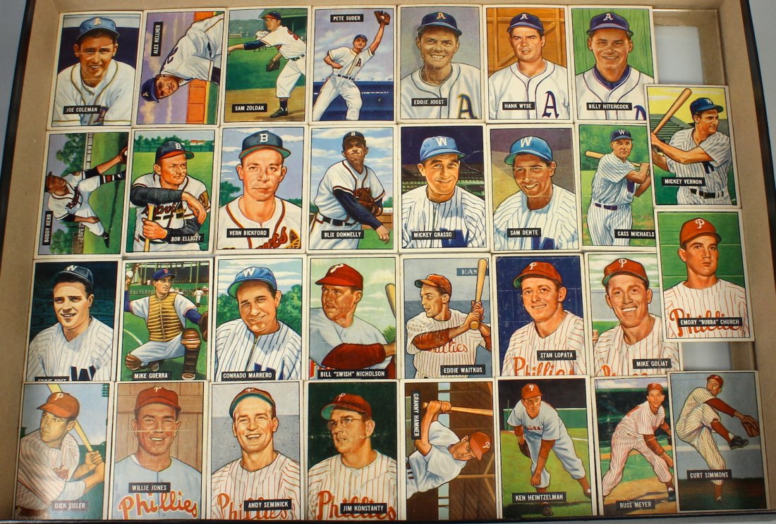 1951 Bowman Baseball Cards 31 Phillies, Senators, (1 of 2)