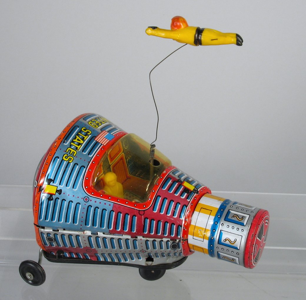 SH Japan Tin Spaceship & Orbiting Astronaut (1 of 2)