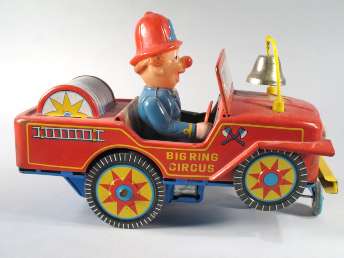 Modern Toys Big Ring Circus Battery Op Tin Japan, (1 of 3)