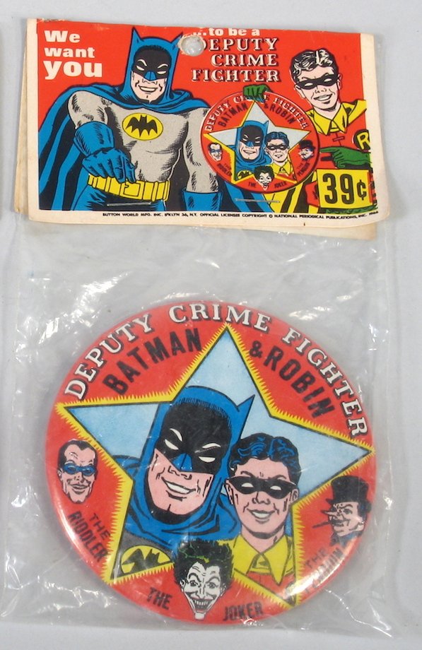 Warehouse Stock Batman & Robin Pinback Mint in Package (1 of 1)