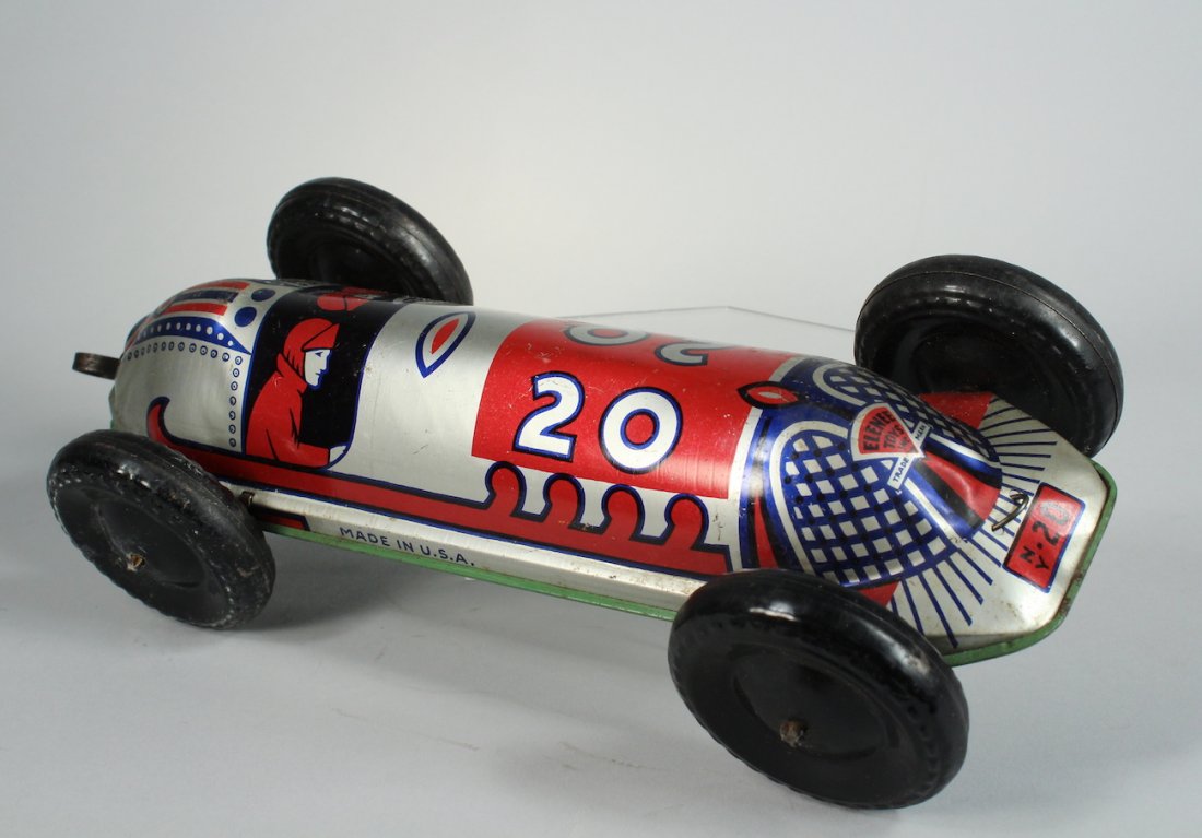 Elenee Toys Tin Pull Wind Race Car (1 of 4)