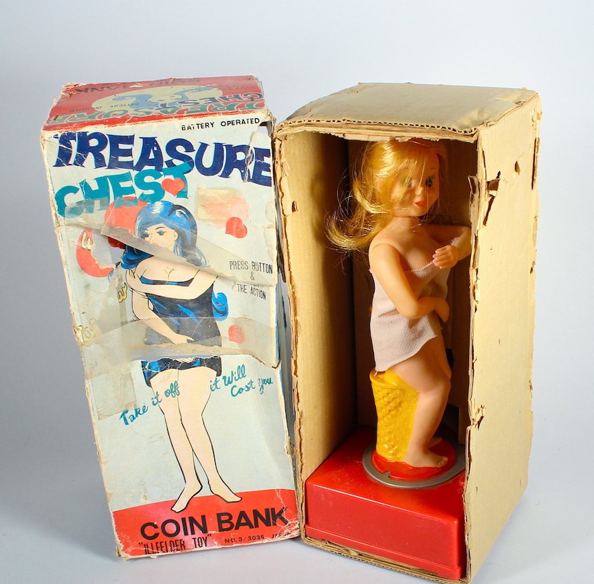 Japan Treasure Chest in Box Stripper Toy (1 of 2)