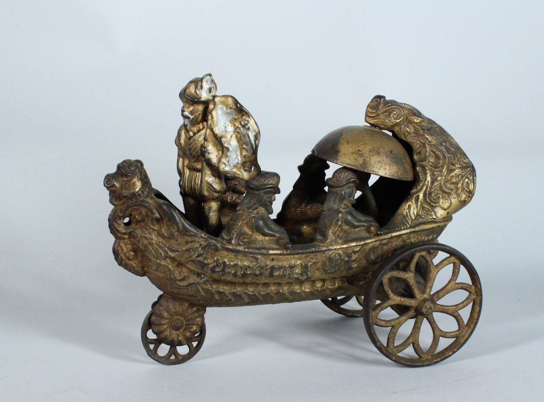 J. & E. Stevens Co Landing Of Columbus Bell Toy (1 of 4)