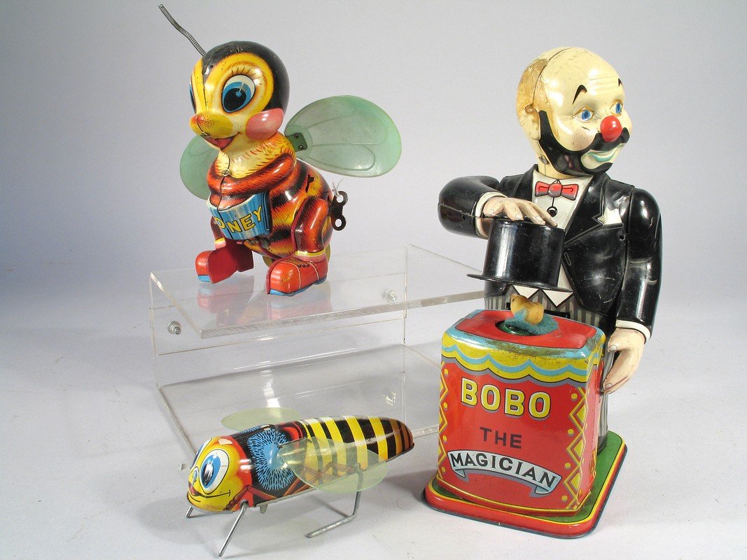Japan Tin Bobo the Magician & 2 Tin Toys (1 of 2)