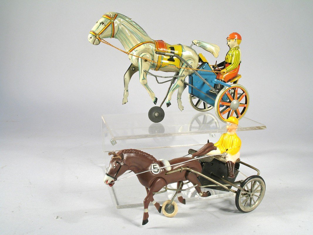 Horce Race Cart Lot, Tin Japan (1 of 2)