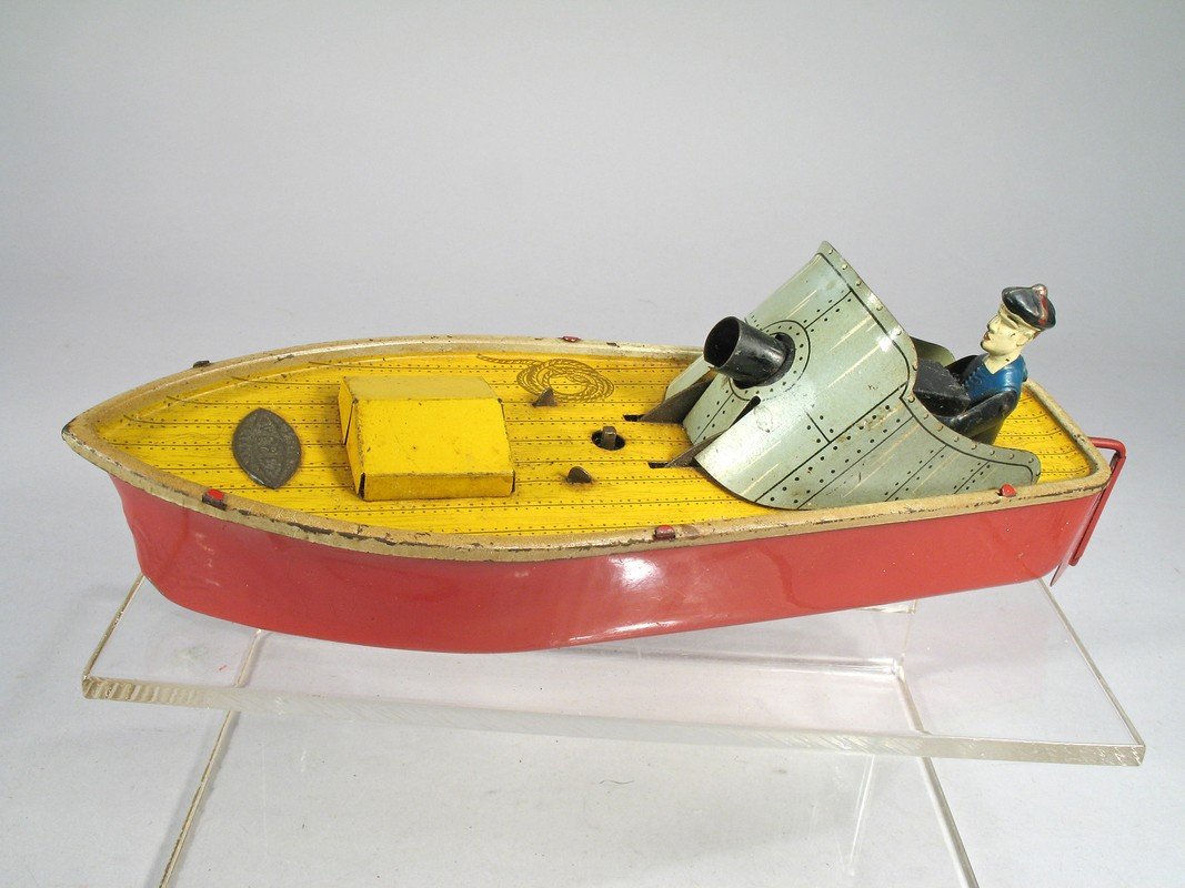 Vebe Victor Bonnet French Tin Litho Wind Up Boat (1 of 4)