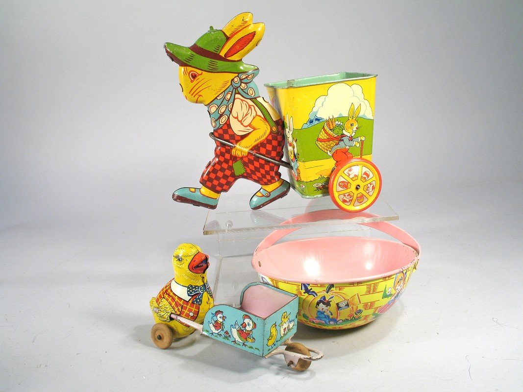 J Chein Bunny Cart Lot (1 of 2)