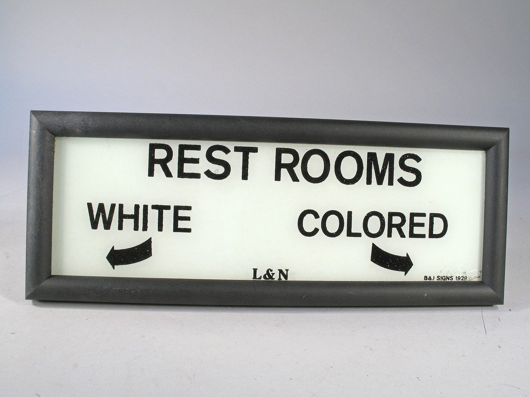 1929 Colored / White Rest Room Sign B & J Signs (1 of 3)
