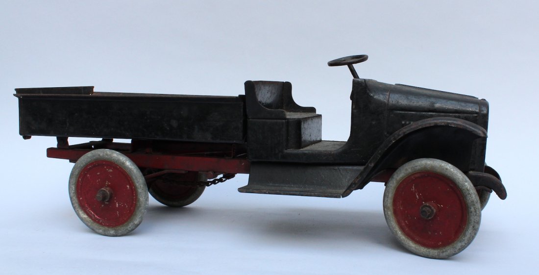 ミニカー STRUCTO MFG .CO FREEPORT ILL 1920s Structo Pressed Steel Dump Truck. Original