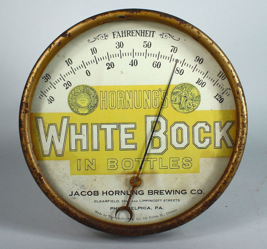 Hornung's White Bock Beer Advertising Thermometer (1 of 3)