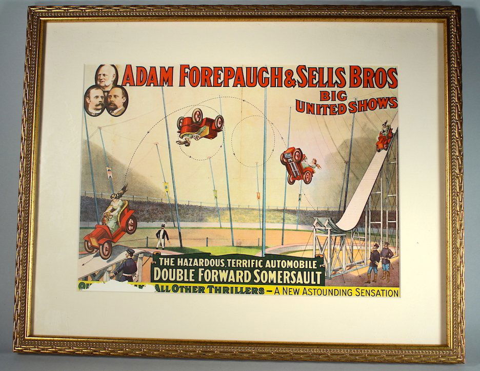 Framed Circus Poster Somersault Car (1 of 2)