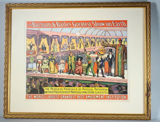 Barnum & Bailey Circus Hall Of Freaks Poster