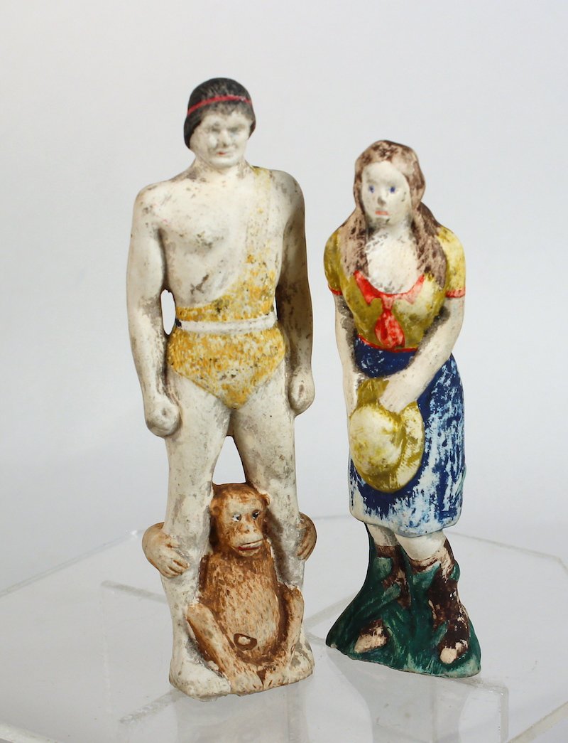 1930's Tarzan & Jane with Cheetah Bisque Figures (1 of 3)