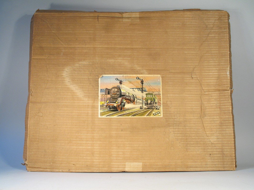 HWN German Tin Litho Train Set Box (1 of 2)