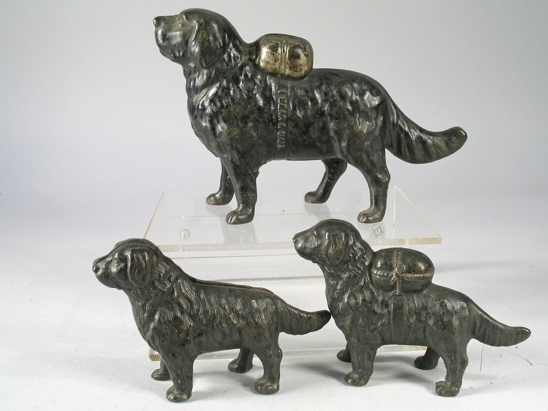 St Bernard Cast Iron Bank  Lot (1 of 2)
