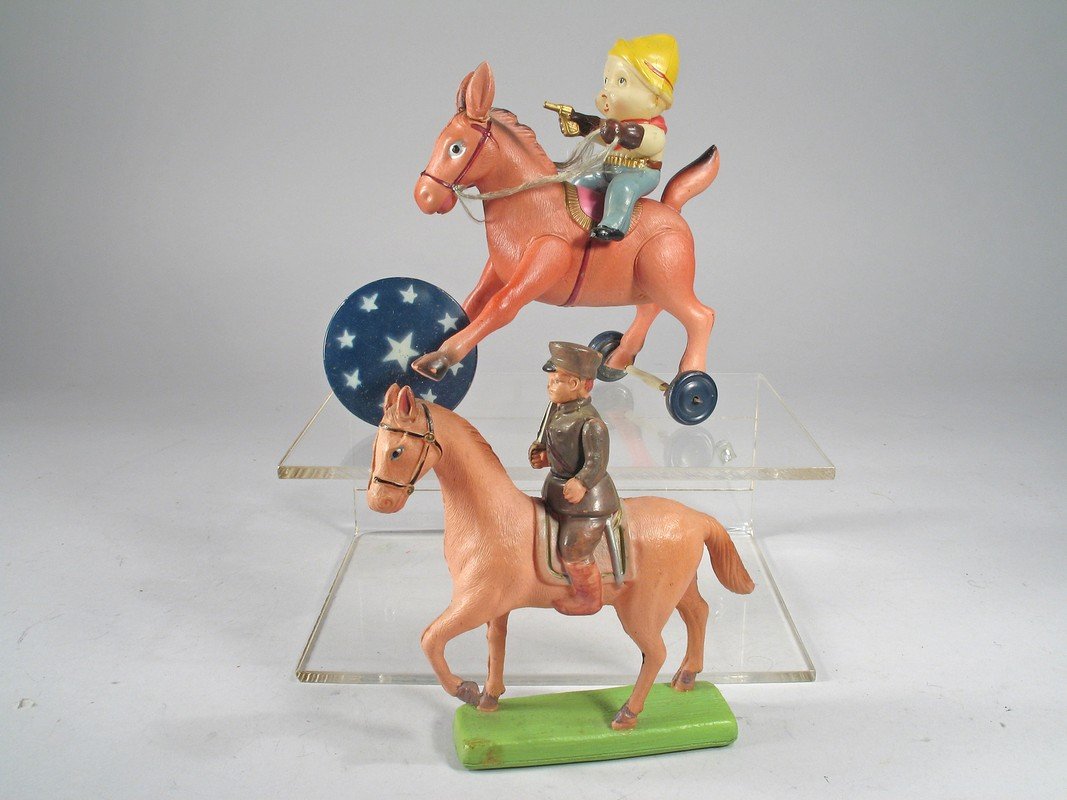 Celluloid Cowboy On Horse and Occupied Japan Lot (1 of 2)