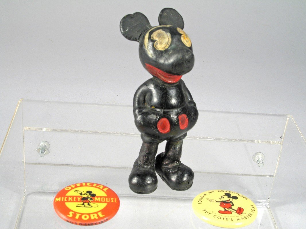 Sieberling  Mickey Mouse Figure, Pinback Lot 1930's (1 of 4)