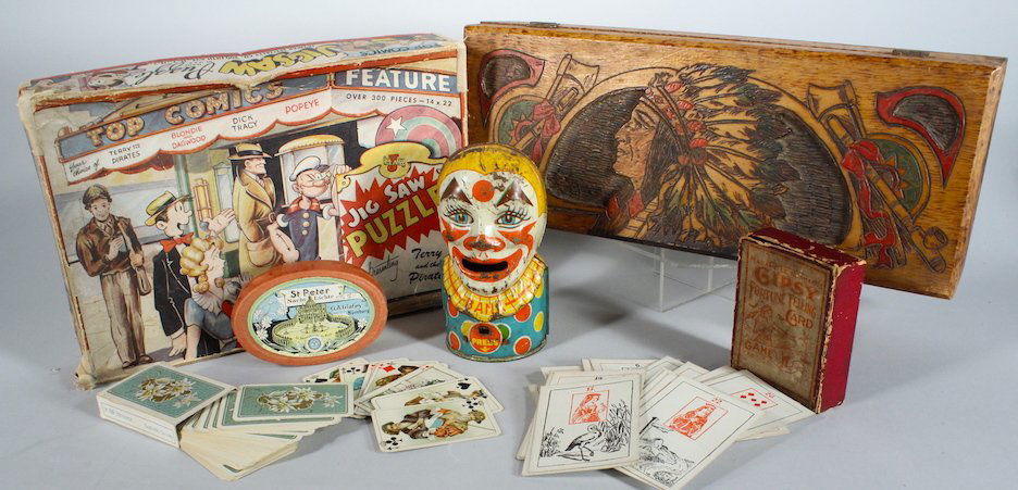 Chein, Popeye, Indian Pyrography, Tarot Cards (1 of 2)