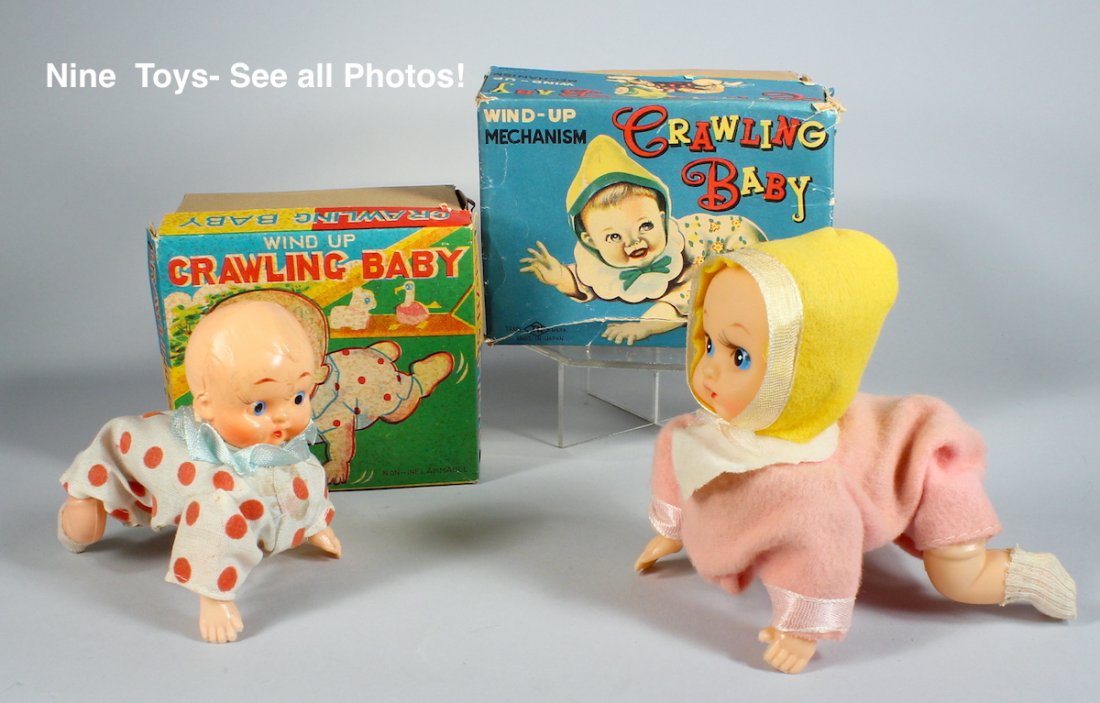 Nine Boxed Toy Lot Japan and Jaymar, Taiyo, Dogs, Clown (1 of 5)