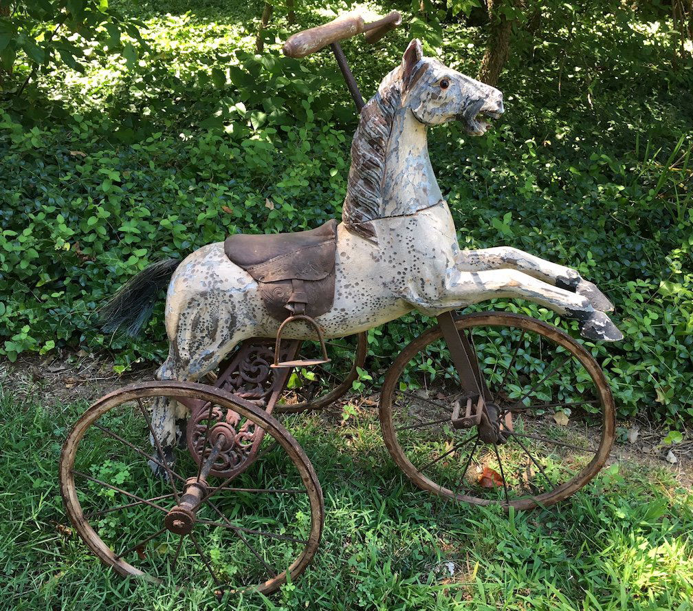 Wooden Horse Velocipede Tricycle (1 of 7)