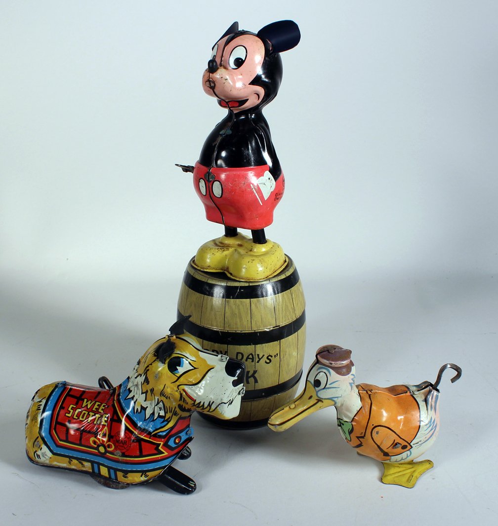 Linemar Mickey Mouse, Marx & Chein Tin Toys (1 of 3)
