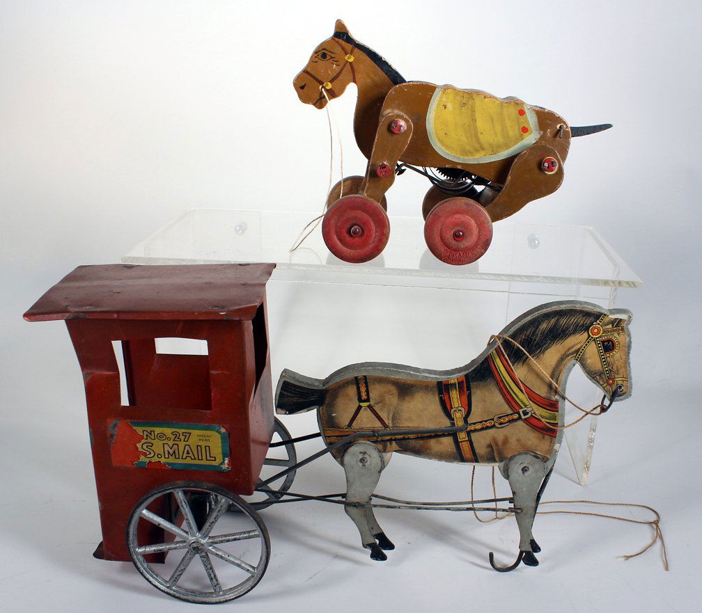 Gibbs US Mail Horse Drawn Cart and Wind Up (1 of 2)