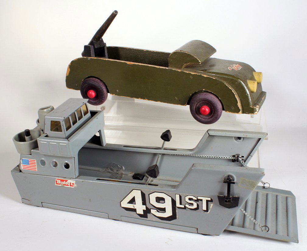 Buddy L WWII Armed Truck Navy Landing Ship (1 of 2)