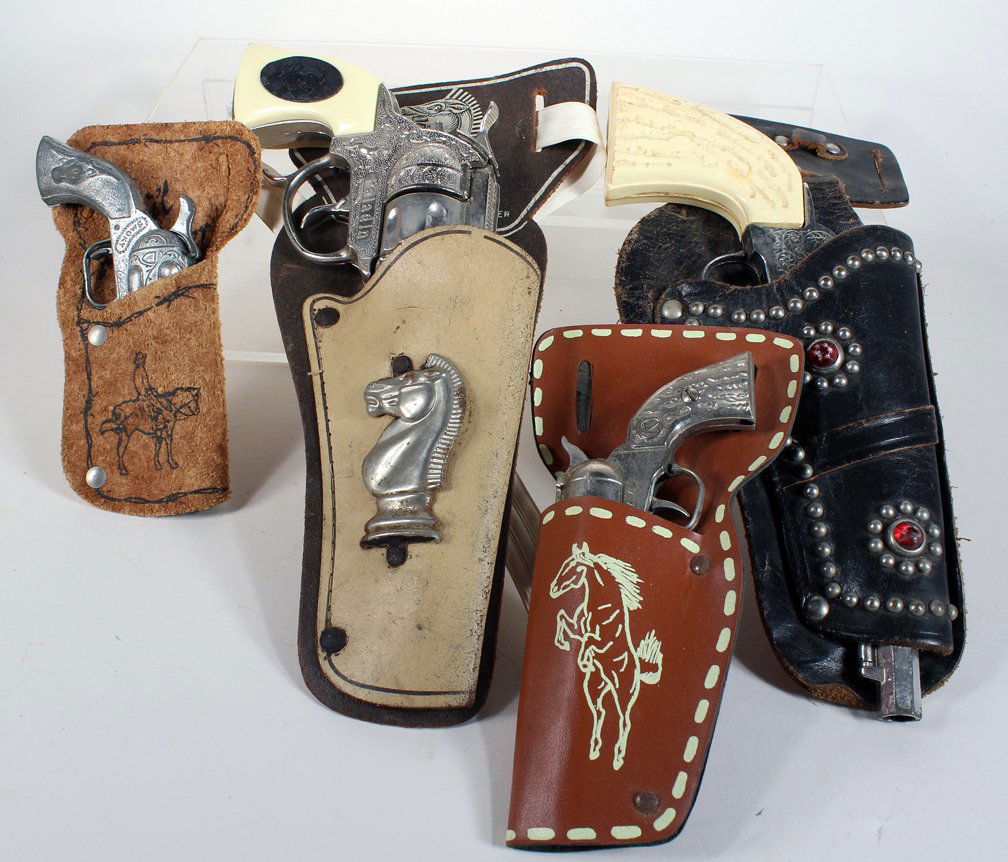 Four Holstered Cap Guns Paladin and Nichols (1 of 3)