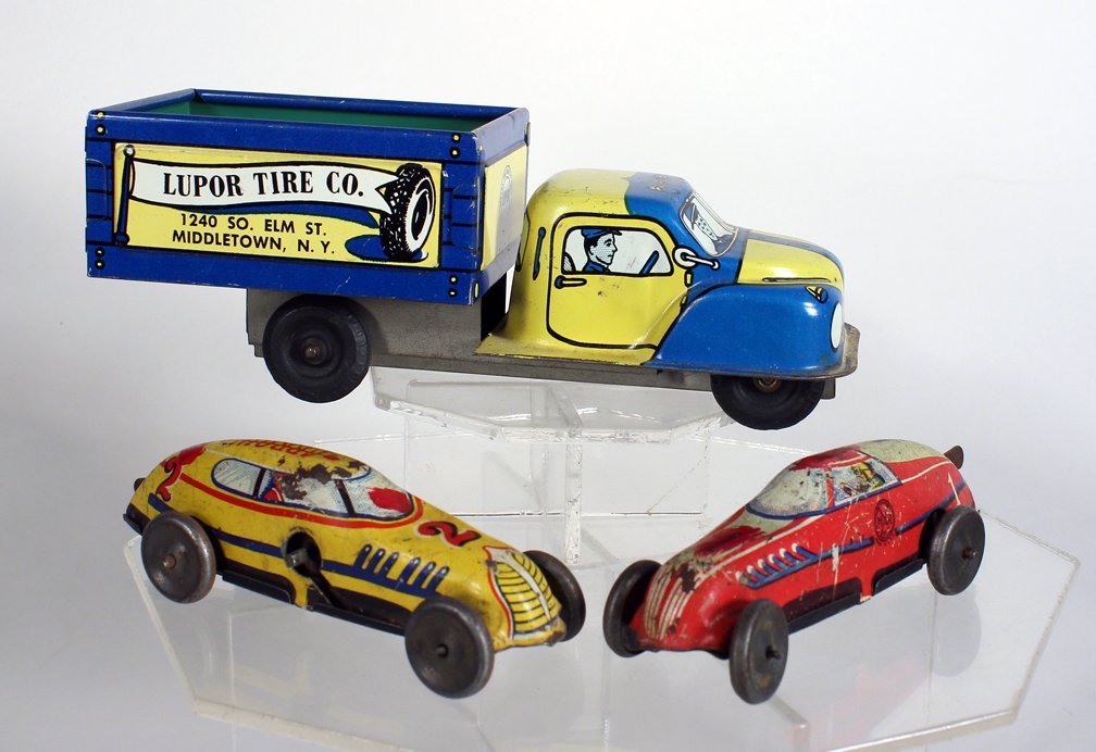 Lupor Advertising Tin Truck, & Marx Race Cars (1 of 3)