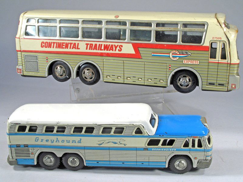 Continental Trailways Greyhound Tin Bus Lot (1 of 2)