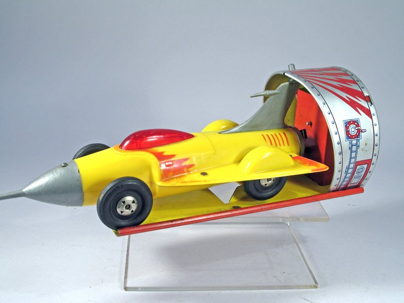 Ideal Space Jet Car Tin: Ideal Space Jet Car Tin, USA, 14 inches, plastic and tin
