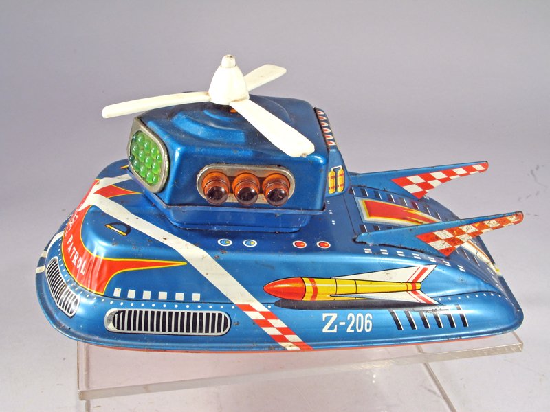 TPS Space Patrol Japan Tin Litho Spaceship (1 of 4)