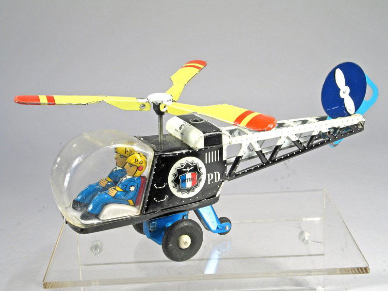 Japan Tin Litho Police Patrol Helicopter (1 of 2)