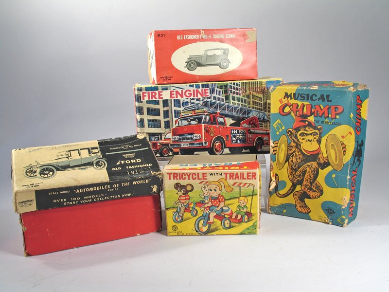 5 Boxed Japan Tin Litho Toys In Boxes (1 of 2)