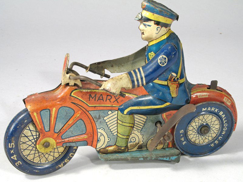 Marx Motorcycle Cop Tin Litho (1 of 3)