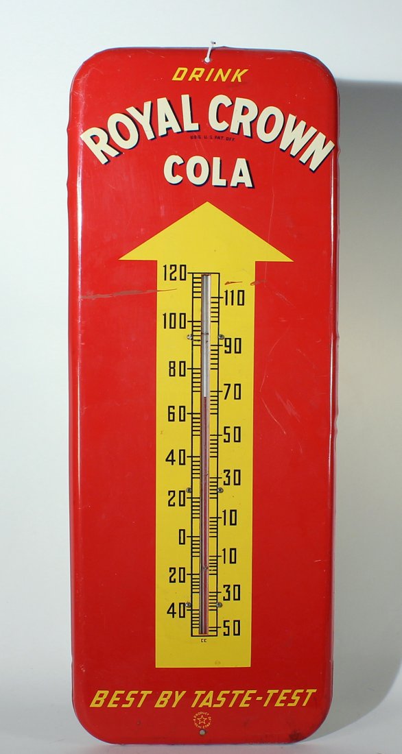 Royal Crown Cola Advertising Thermometer Soda Fountain (1 of 1)