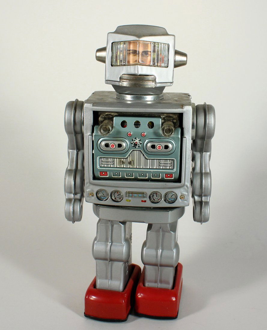 Japan Tin Horikawa Silver Fighting Astronaut Robot (1 of 3)