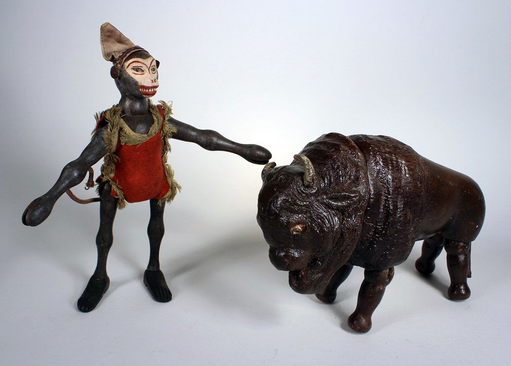 Schoenhut Humpty Dumpty Circus Monkey & Buffalo (1 of 2)