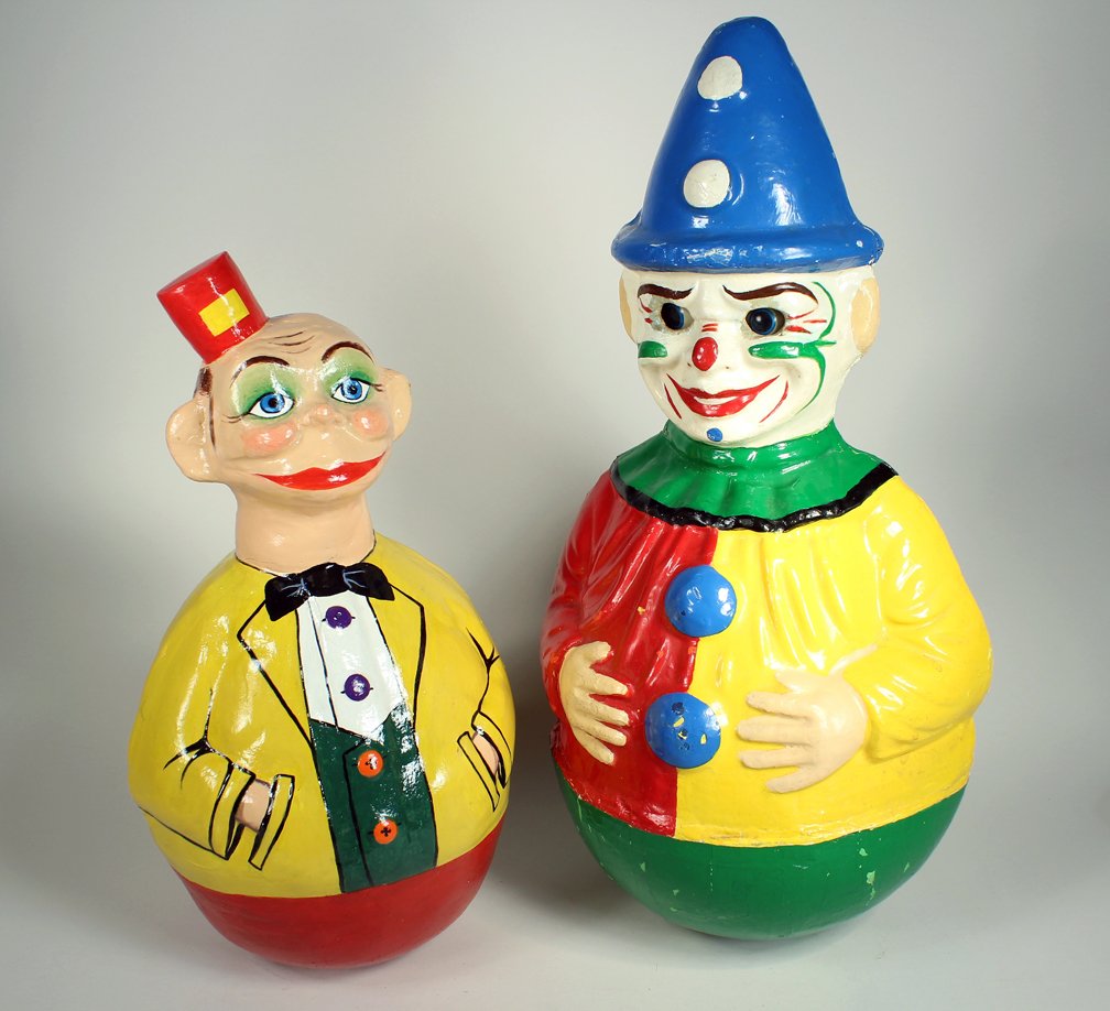 Schoenhut Happy Hooligan and Clown Roly Poly (1 of 2)