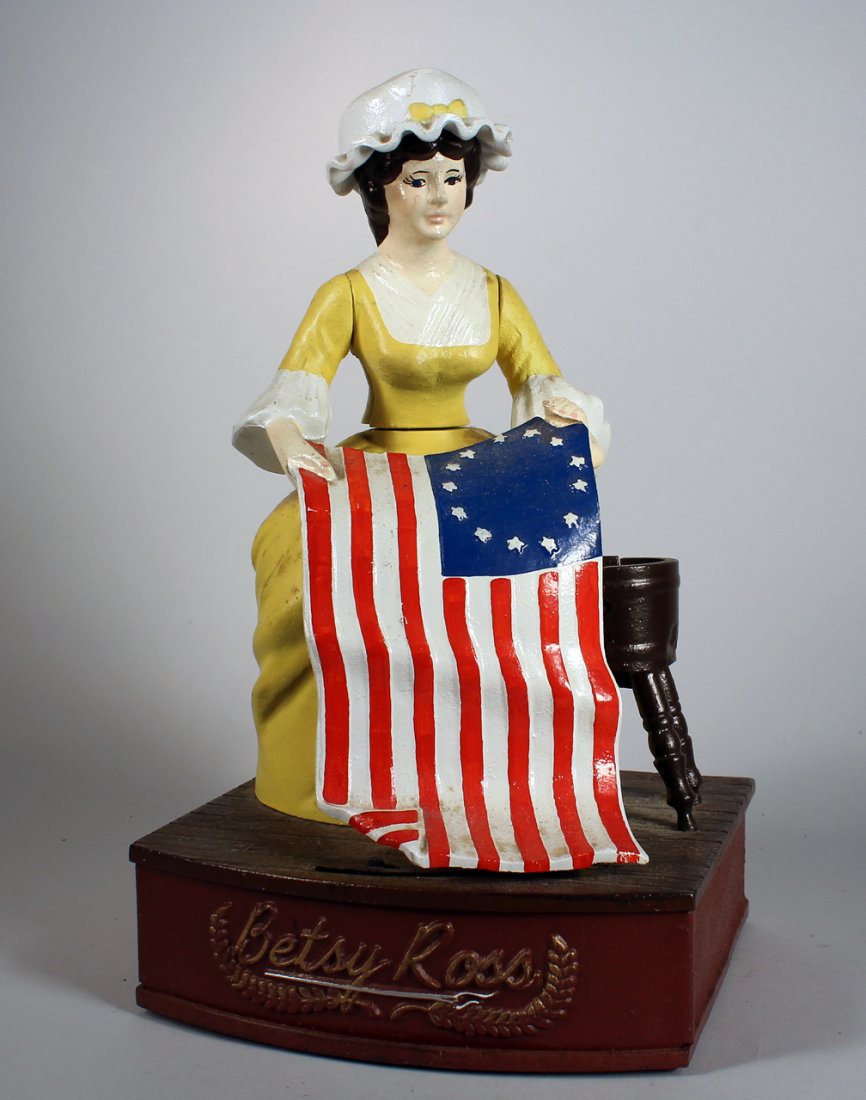 Cast Iron Betsy Ross Bicentennial Bank #331 (1 of 4)