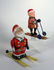Japan Tin Bandai Santa on Skis and Boy on Skis - 2