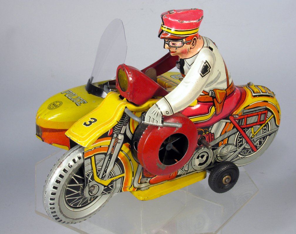 Marx Motorcycle Cop & Side Car Wind Up (1 of 4)