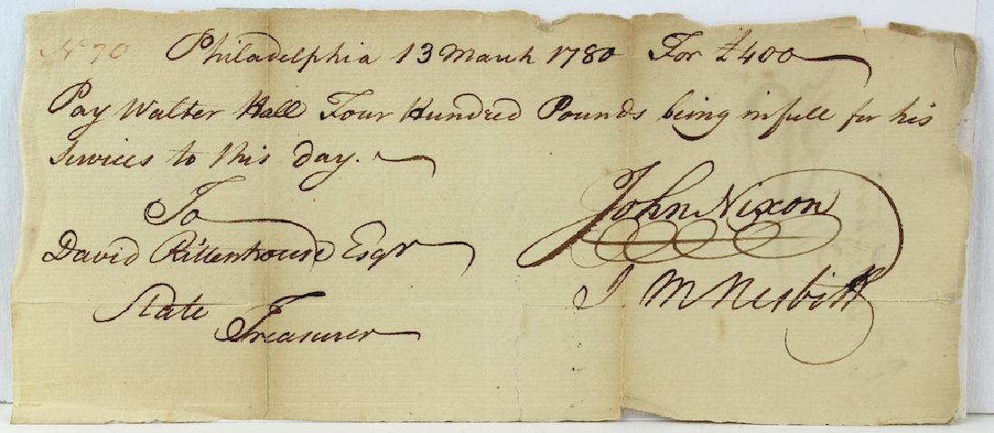 1780 David Rittenhouse, John Nixon, J.M. Nesbitt (1 of 2)