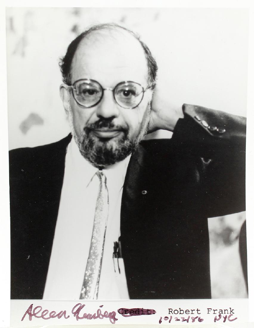 Allen Ginsberg Beat Poet Signature on Photo (1 of 1)