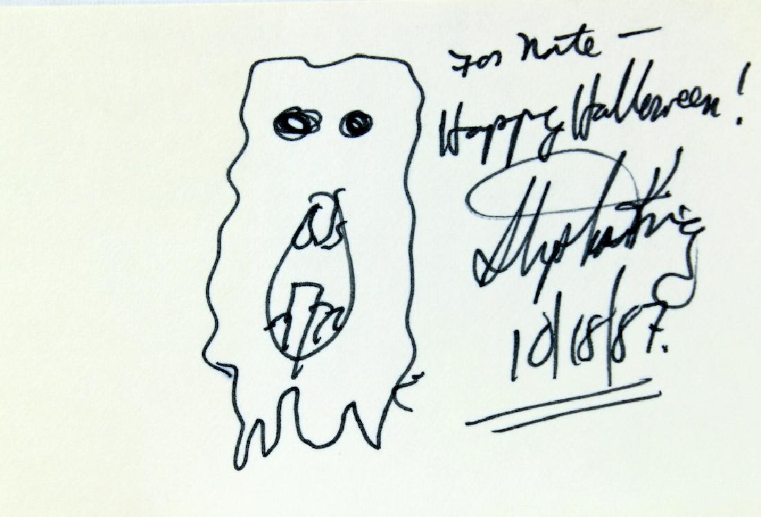 Stephen King Autograph with Halloween Drawing (1 of 1)