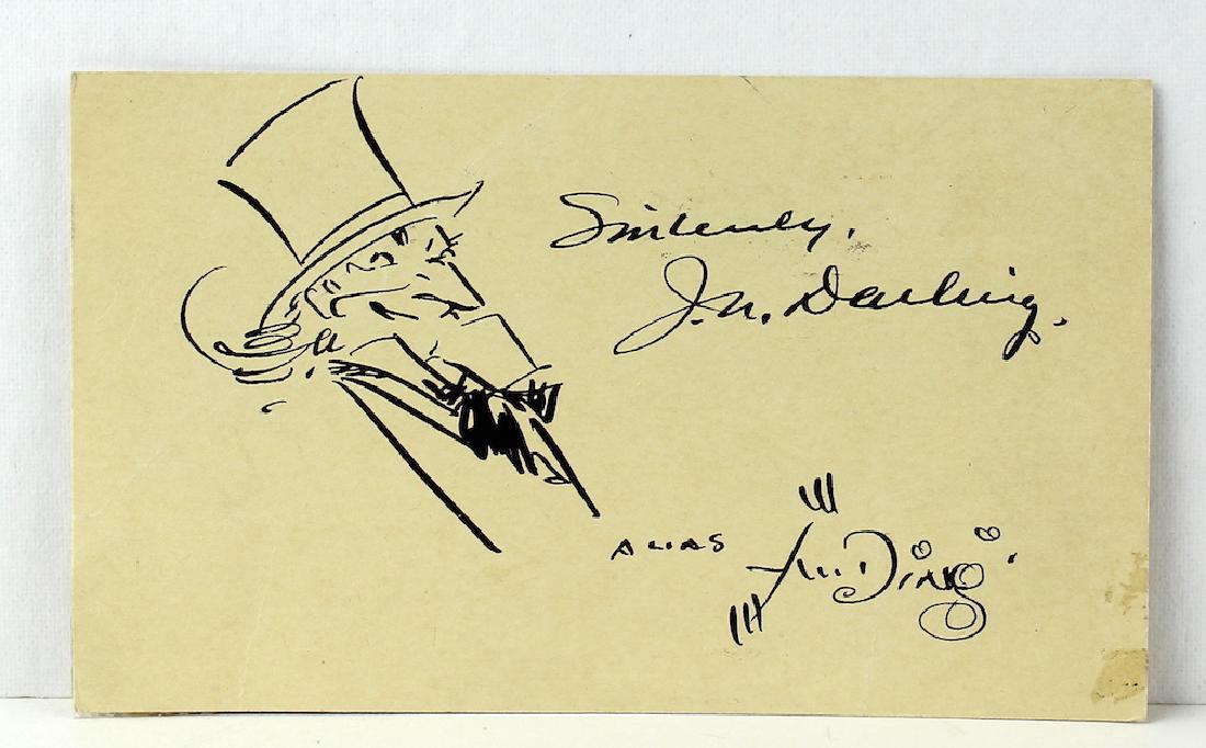 Uncle Sam Drawing By Artist Ding Darling Signed (1 of 3)