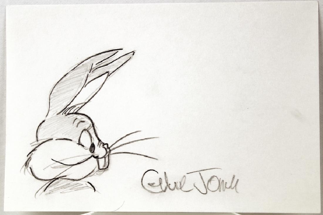 Chuck Jones Signature and Bugs Bunny Drawing (1 of 1)